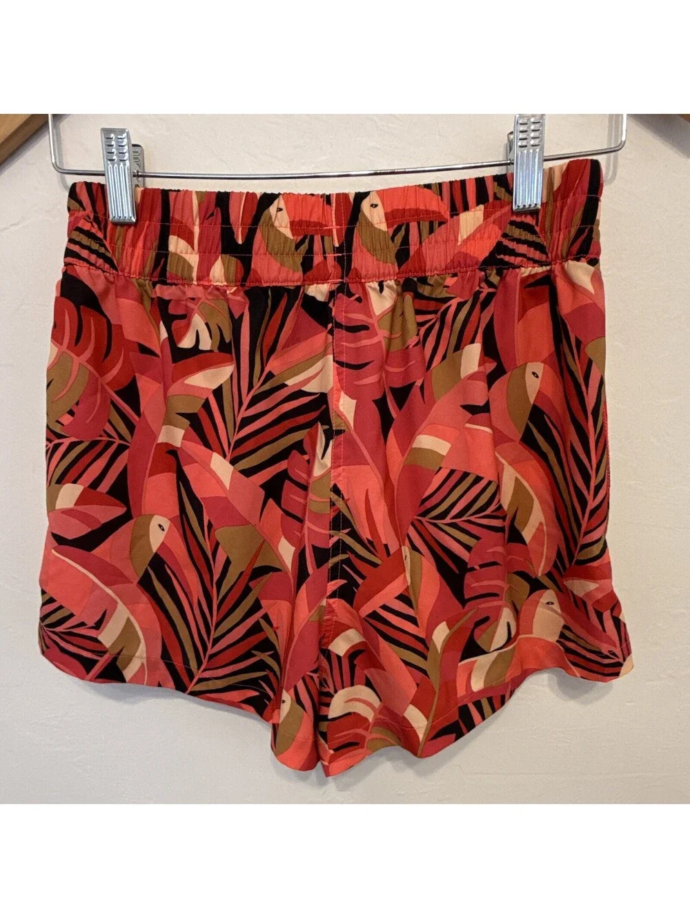 adidas FARM Rio Collab. Women’s Tropical Floral Running Shorts XS Red/Pink